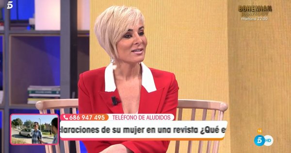 Ana María Aldón ha aclarado cómo recibió la noticia de la entrevista su marido.