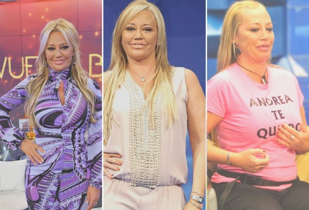 A la izquierda, cuando volvió a la televisión ya curada en 2013. En 2014 cogió algo de peso y, en 2015, participó en 'Gran Hermano VIP'.