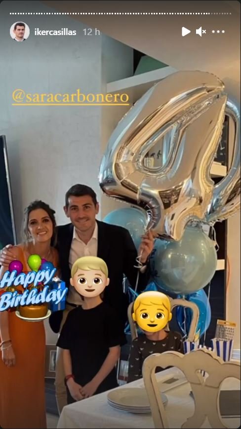 Íker Casillas celebró los 40 años en familia.