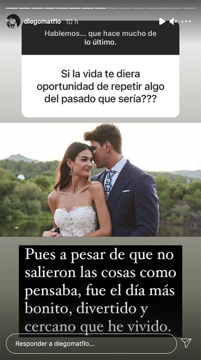 Diego Matamoros recuerda la boda con su ex (Instagram: @diegomatflo)