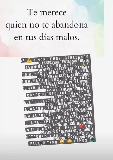 Juanjo Ballesta reconoce su tristeza tras romper con su novia.