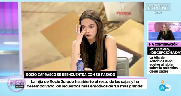 Gloria Camila, emocionada en 'Ya son las Ocho' (Telecinco).