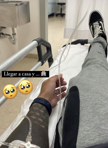 La primera historia que ha subido Omar Sánchez desde el hospital (@omar_sancheze33).