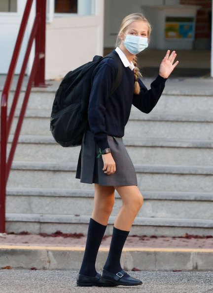 Leonor, en una imagen retrospectiva de cuando estudiaba en España. 