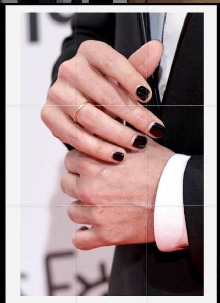 Una imagen de sus manos que el actor subió a Instagram.