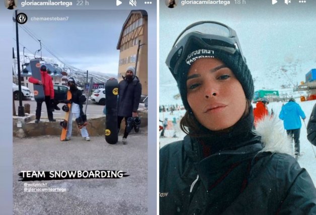 Gloria Camila lo está pansando en grande en la nieve.