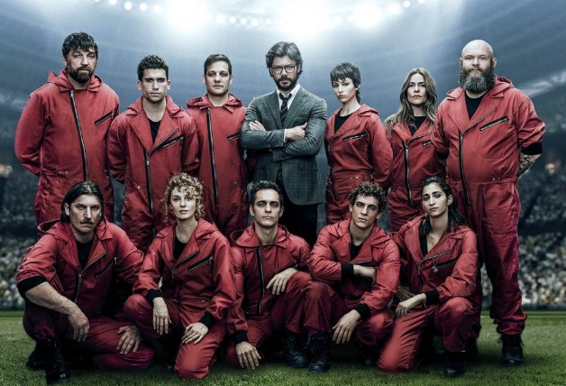 'La casa de papel' catapultó a Alba Flores (abajo a la derecha) y al resto del elenco a la fama internacional.