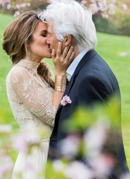 Richard Gere y Alejandra Silva el día de su boda, en 2018.