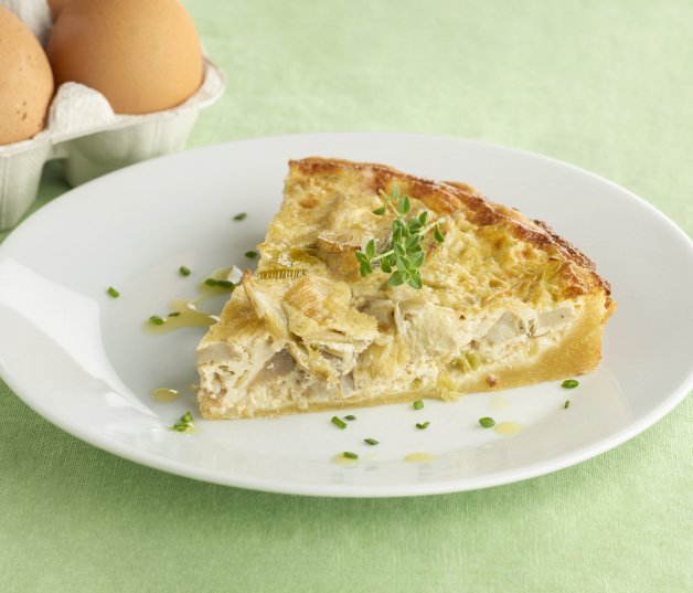 Quiche de alcachofas