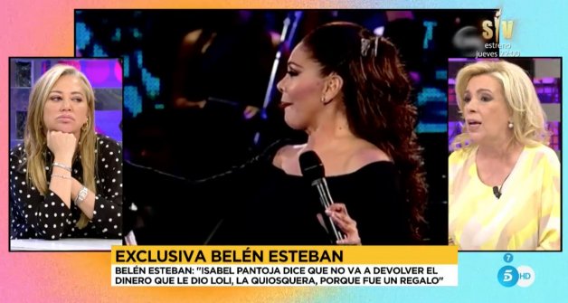 Belén Esteban y Carmen Borrego, esta tarde en Sálvame Diario (Telecinco).