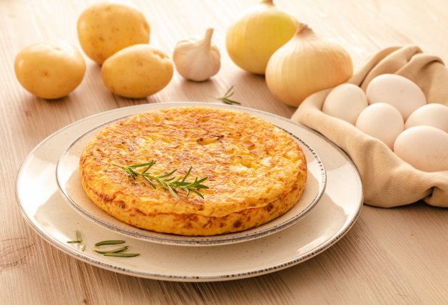 La calidad de los ingredientes influirá en el resultado final de nuestra tortilla española