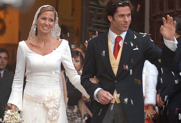 Canales Rivera, el día de su boda con Mª Carmen Fernández.