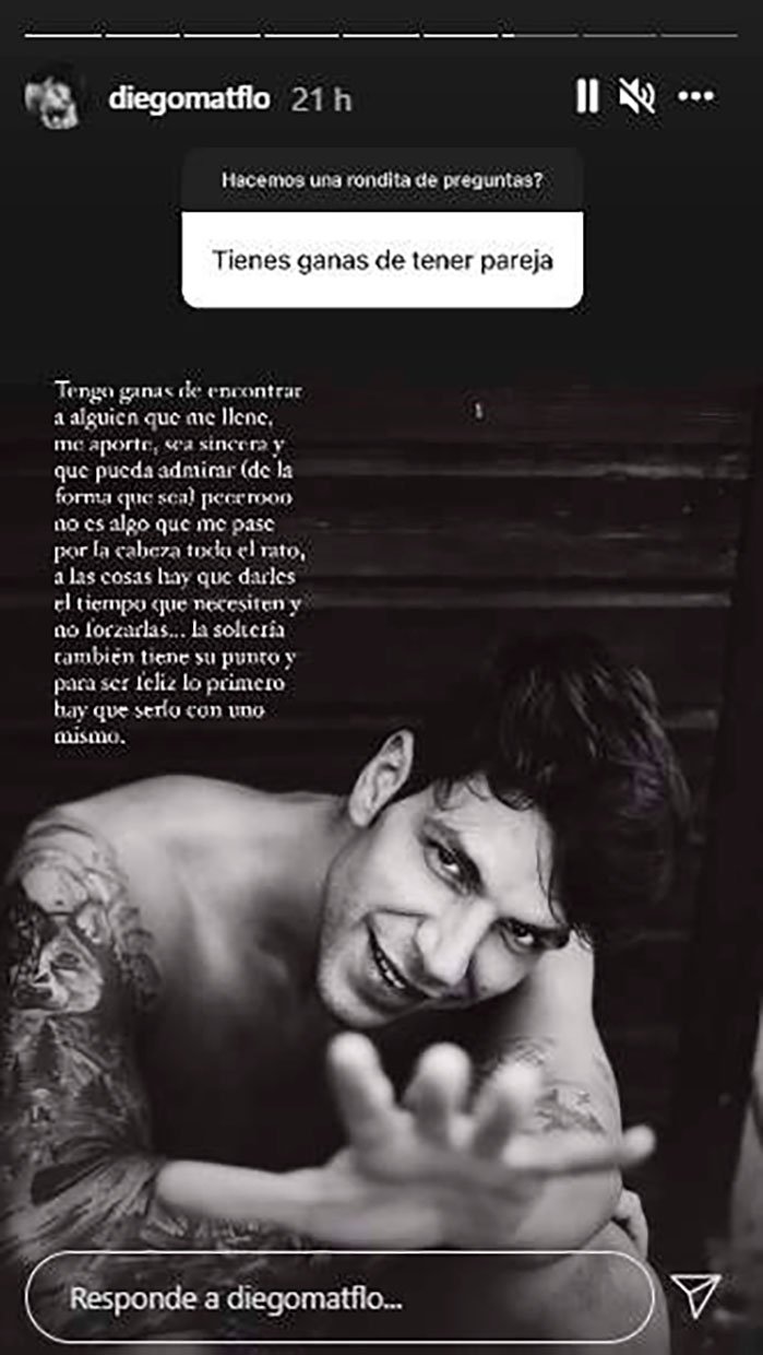 Estas son las palabras que Diego ha compartido con sus fans.