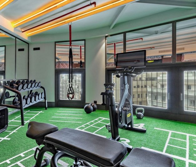 El gimnasio del hotel de Cristiano Ronaldo.