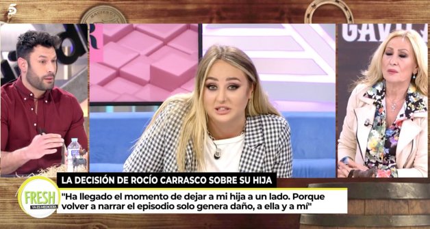 Jorge Pérez comentando la relación entre Rocío Flores y Rocío Carrasco (Telecinco).
