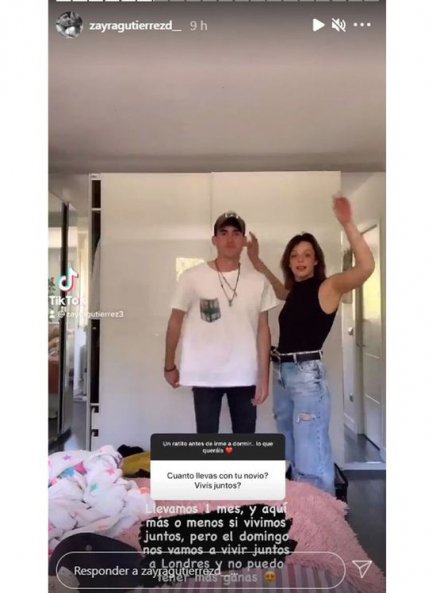 Zayra anunció en Instagram que se iba a Londres con su novio.