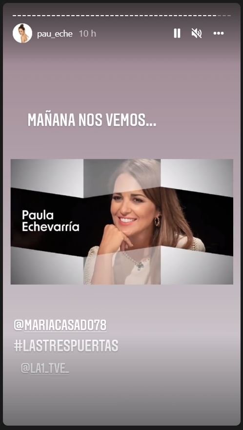 Así anunciaba anoche Paula su aparición en el programa de María Casado.