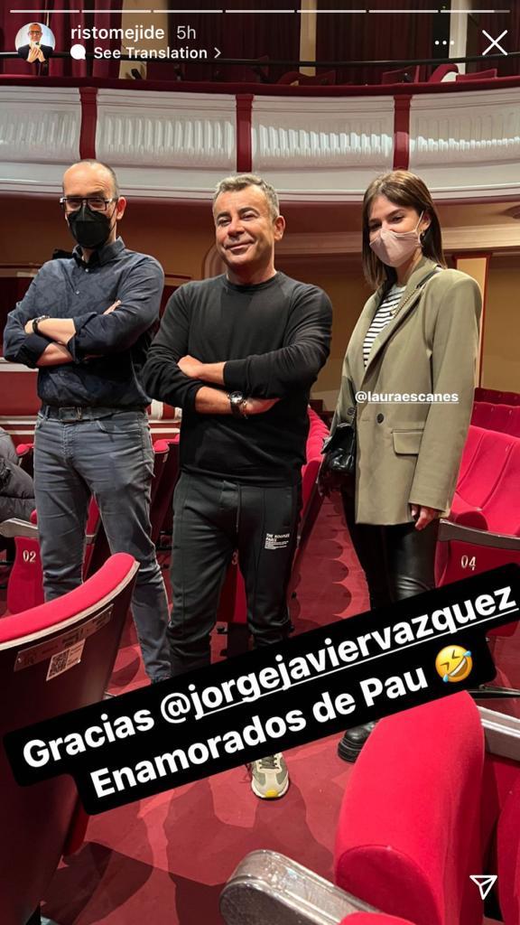 Risto y Laura fueron a ver la obra de Jorge.