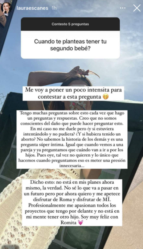 Esta ha sido la respuesta de Laura Escanes en redes sociales.