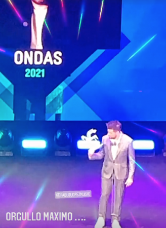 Pablo López recoge un Ondas 2021.