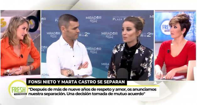 Alba Carrillo reaccioona hoy a la separación de su ex pareja, Fonsi Nieto (Telecinco).