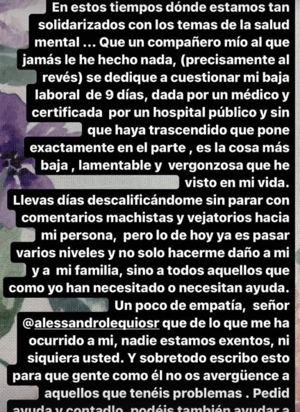 Este es el mensaje que ha enviado Marta Riesco en su Instagram.