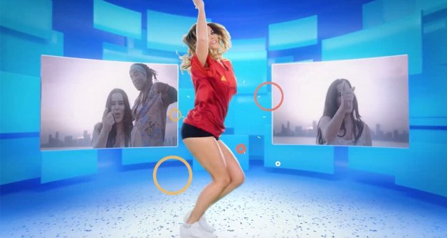 La presentadora, bailando en un momento del vídeo de promoción.
