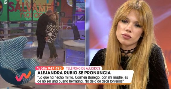Alejandra Rubio ha reaccionado a las imágenes de Kiko Hernández abrazando a su tía en Sálvame.