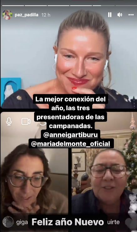 Paz ha ofrecido un directo en Instagram para hablar de las campanadas.