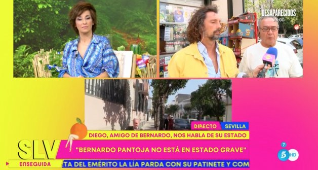 Diego, amigo de Bernardo Pantoja, hablando en directo con 'Sálvame Diario' (Telecinco).