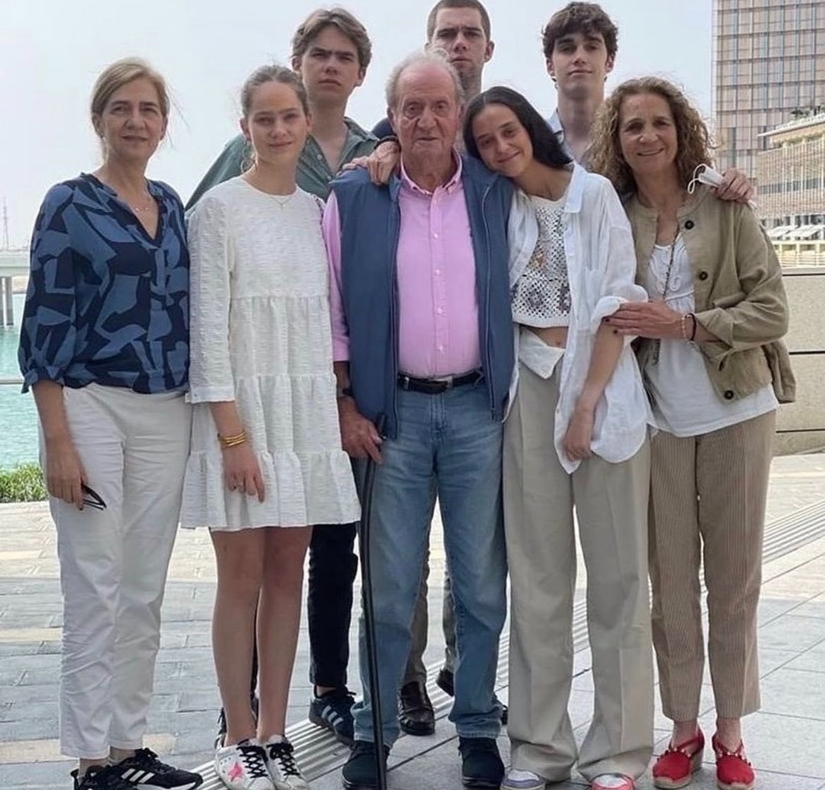 Juan Carlos I ha podido ver recientemente a cinco de sus ocho nietos.