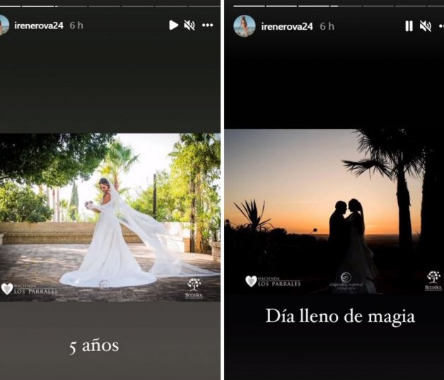 Irene Rosales ha compartido varias imágenes de su álbum de bodas.