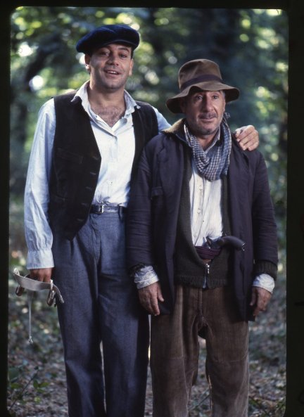 Con Alfredo Landa en la película "El bosque animado".