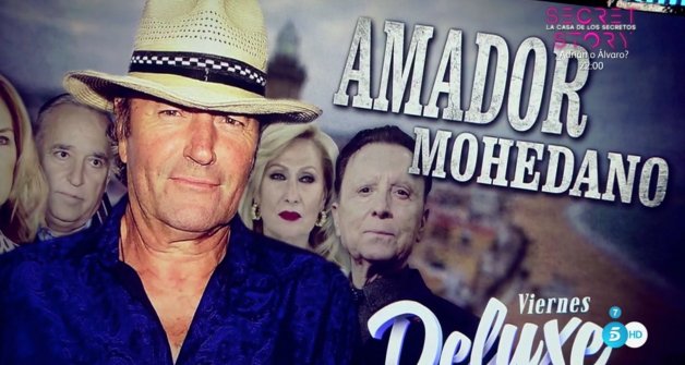 Promoción de la entrevista de Amador Mohedano en Viernes Deluxe (Telecinco).