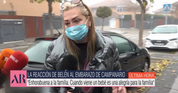 Belén Esteban reacciona a la noticia del embarazo de Jesulín y María José.