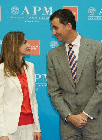 Letizia y Felipe, en los inicios de su relación. 