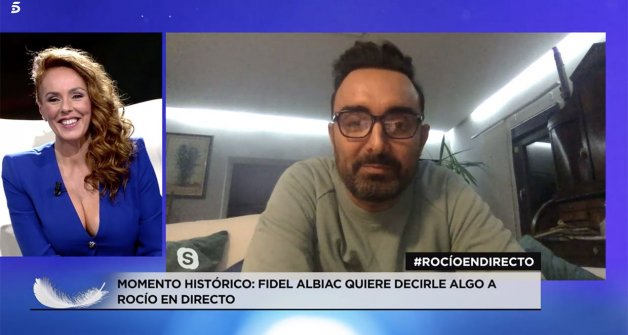 Rocío Carrasco y Fidel Albiac tuvieron un momento muy cómplice en directo.