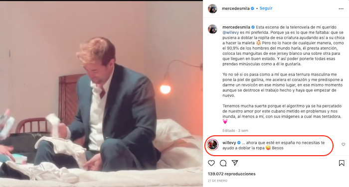 William ha contestado, divertido, a una publicación de Mercedes Milá.