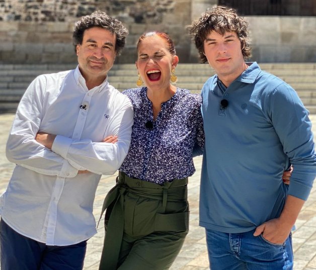 Samantha, con Pepe Rodríguez y Jordi Cruz, el 'trío' de 'MasterChef'.