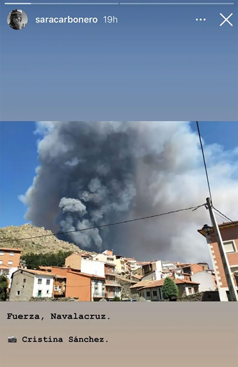 Sara Carbonero comparte una triste imagen del pueblo de Iker (Instagram: @saracarbonero)