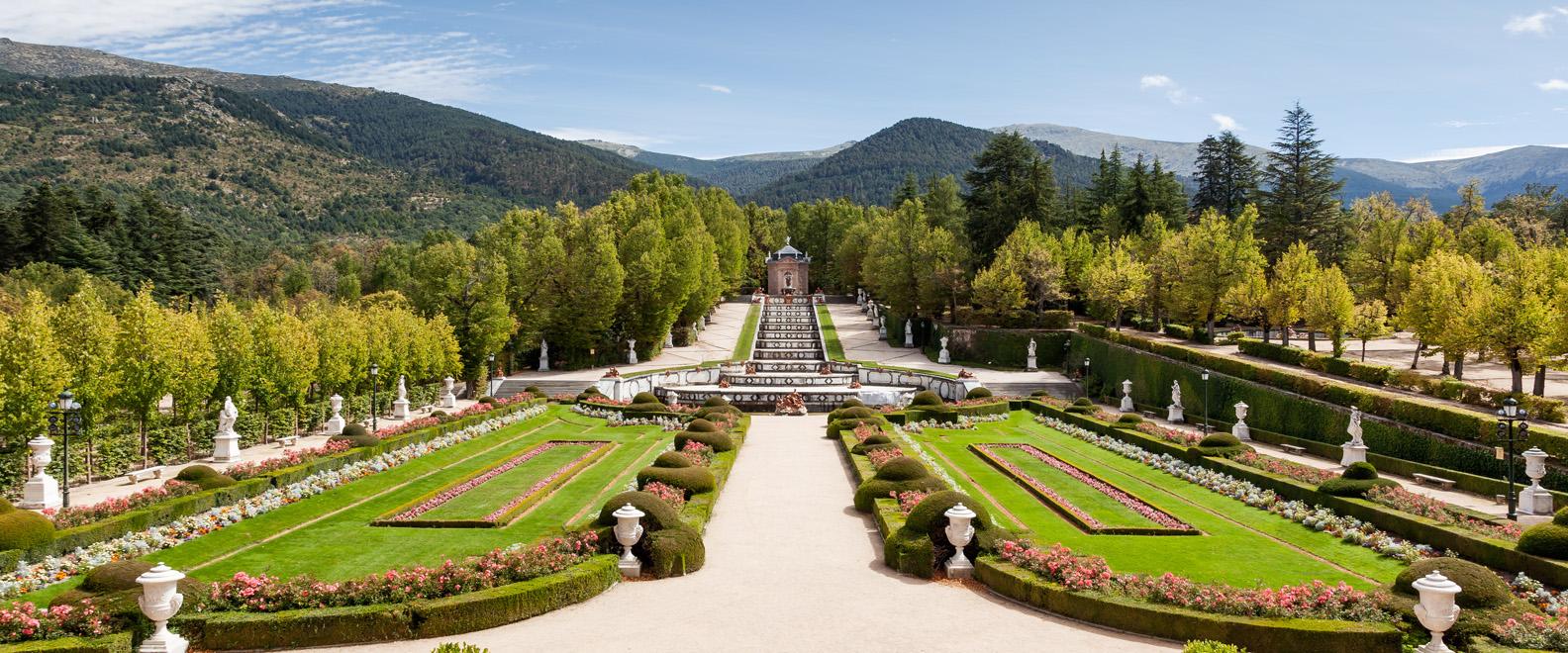 Los jardines del Palacio Real de la Granja de San Ildefonso.
