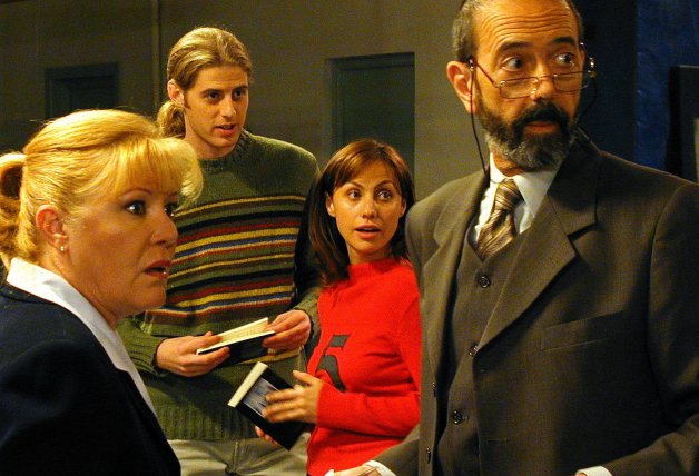 El actor, junto a María Garralón, en la famosa serie "Compañeros".