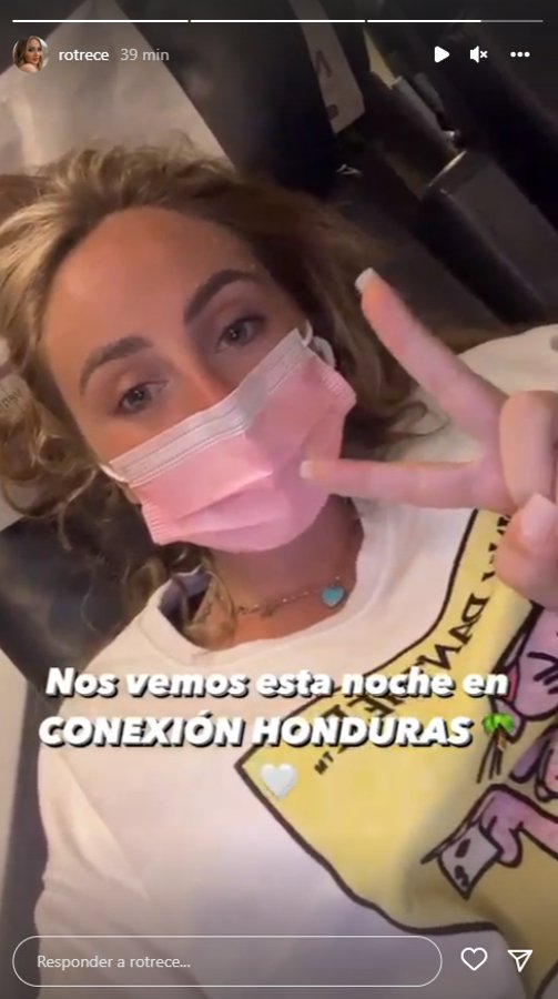 Rocío Flores, de camino al plató de 'Supervivientes: Conexión Honduras' (@rotrece).