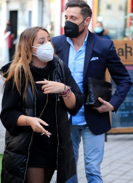 Antonio David Flores con su hija, hace unos días, en Madrid.