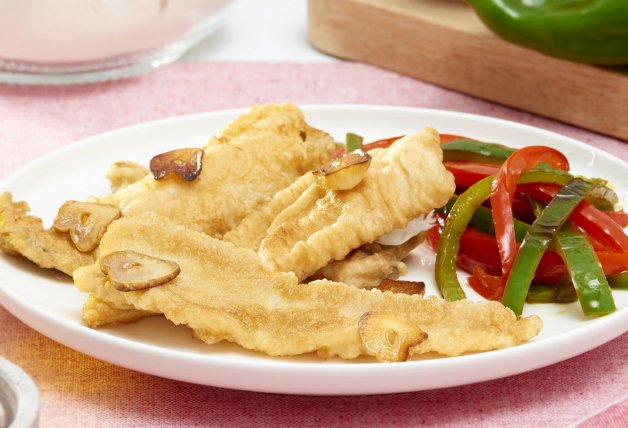 Filetes de lenguado con pimientos