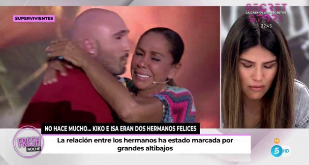 Isa Pantoja ha roto a llorar en Ya son las Ocho (Telecinco).