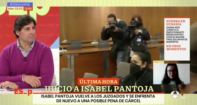 Fran Rivera opinando sobre las imágenes de Isabel Pantoja en el juicio, en Espejo Público.