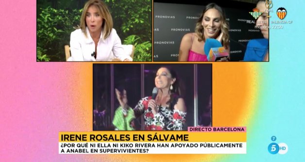 Irene Rosales interviene en directo en Sálvame Diario (Telecinco).