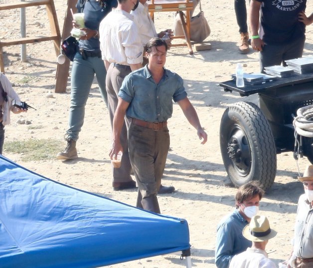 El actor, durante un descanso del rodaje de su nuevo film.