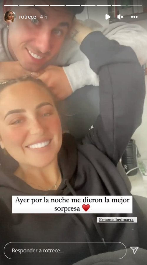 Rocío Flores recibió la visita sorpresa de Manuel, su novio (@rotrece).